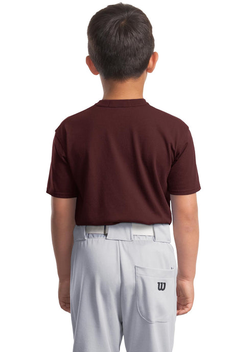Sport-Tek Youth Short Sleeve Henley. YT210 Youth Apparel Shirts & Tops