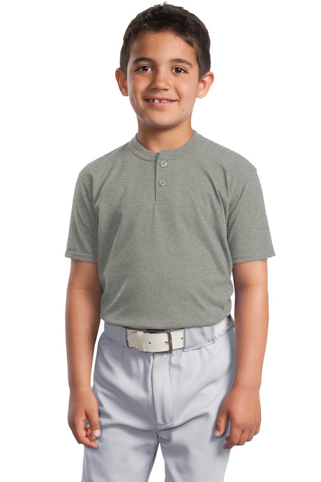 Sport-Tek Youth Short Sleeve Henley. YT210 Youth Apparel Shirts & Tops