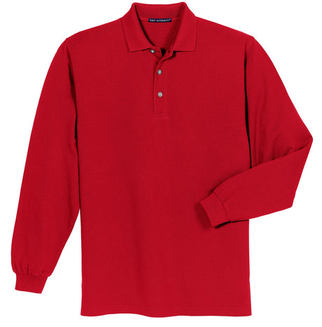Port Authority Men's Long Sleeve Heavyweight Cotton Pique Polo. K320 Mens Apparel Shirts & Tops