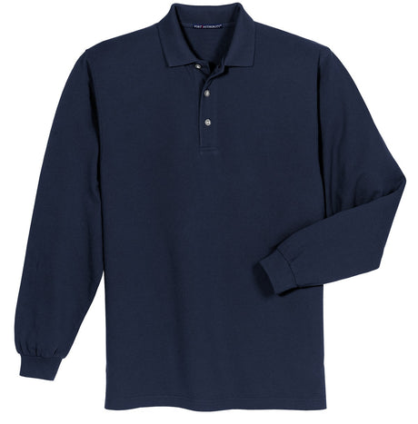 Port Authority Men's Long Sleeve Heavyweight Cotton Pique Polo. K320 Mens Apparel Shirts & Tops