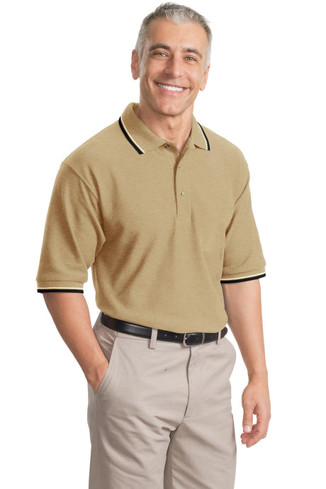 Port Authority Men's Cool Mesh Polo with Tipping Stripe Trim. K431 Mens Apparel Shirts & Tops