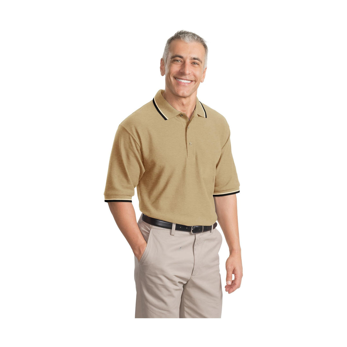 Port Authority ® Cool Mesh™ Polo with Tipping Stripe Trim