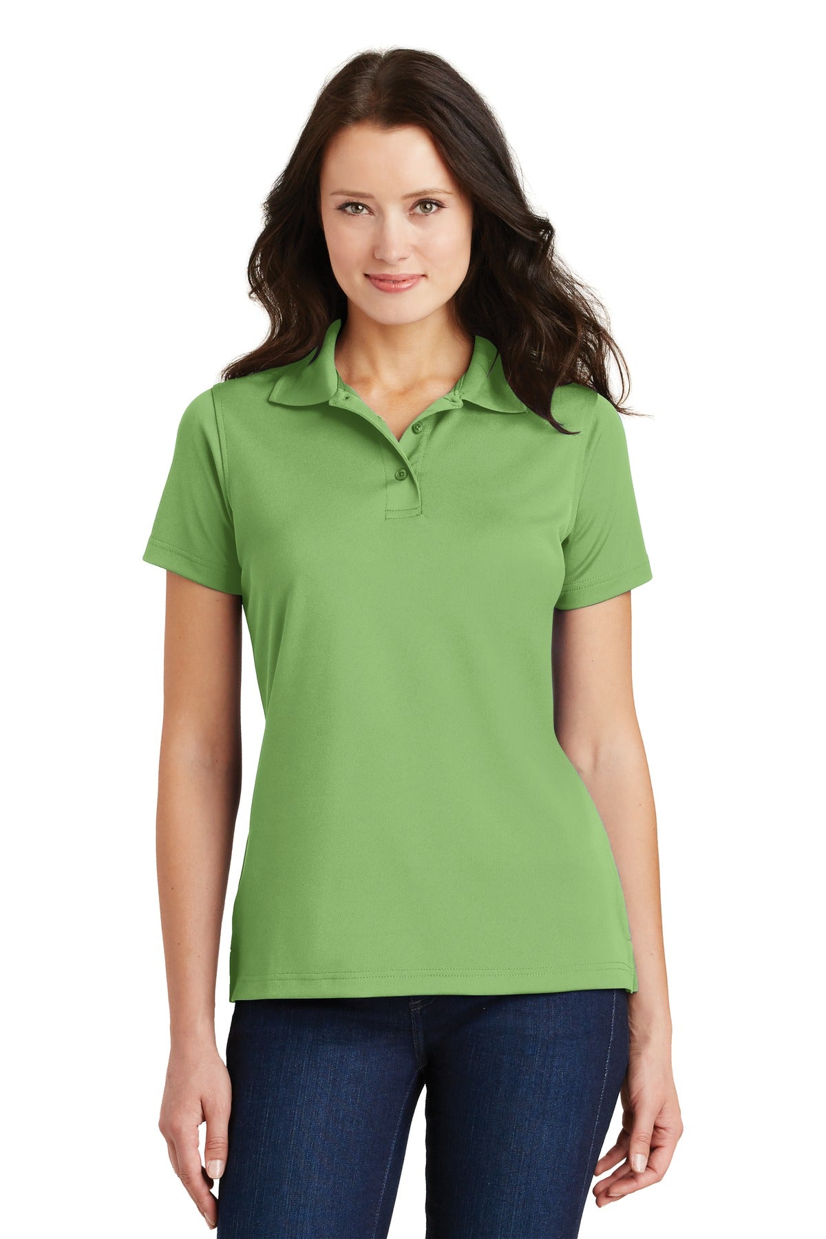 Port Authority Women's Poly-Charcoal Blend Pique Polo
