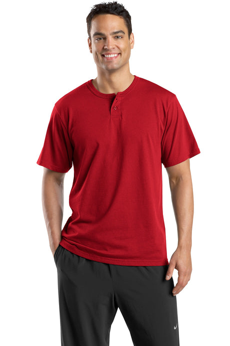 Sport-Tek Men's Short Sleeve Henley. T210 Mens Apparel Shirts & Tops