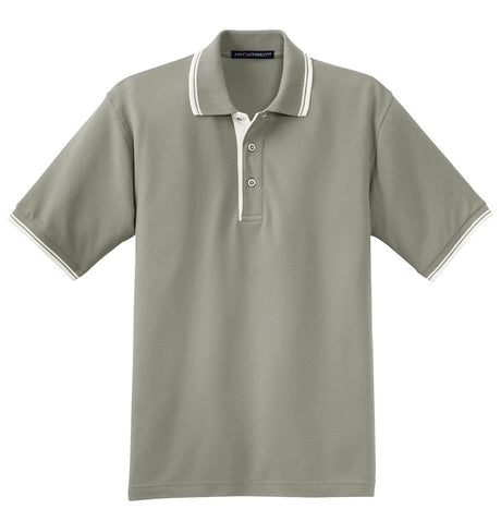 Port Authority Men's Silk Touch Polo with Stripe Trim. K501 Mens Apparel Shirts & Tops