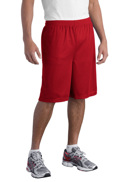 Sport-Tek Men's Long Mesh Short. T515 Mens Apparel Shorts