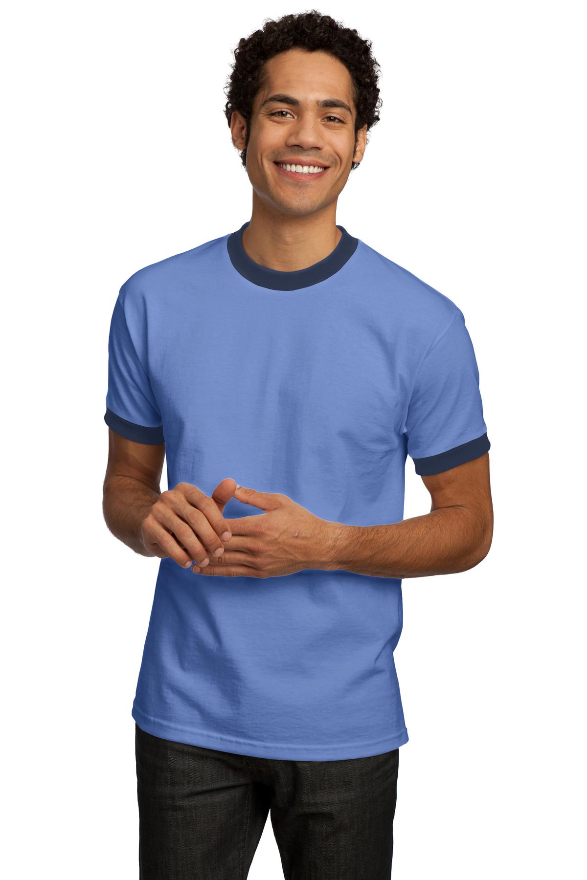 Port & Company Men's Ringer T-Shirt. PC61R Mens Apparel Shirts & Tops