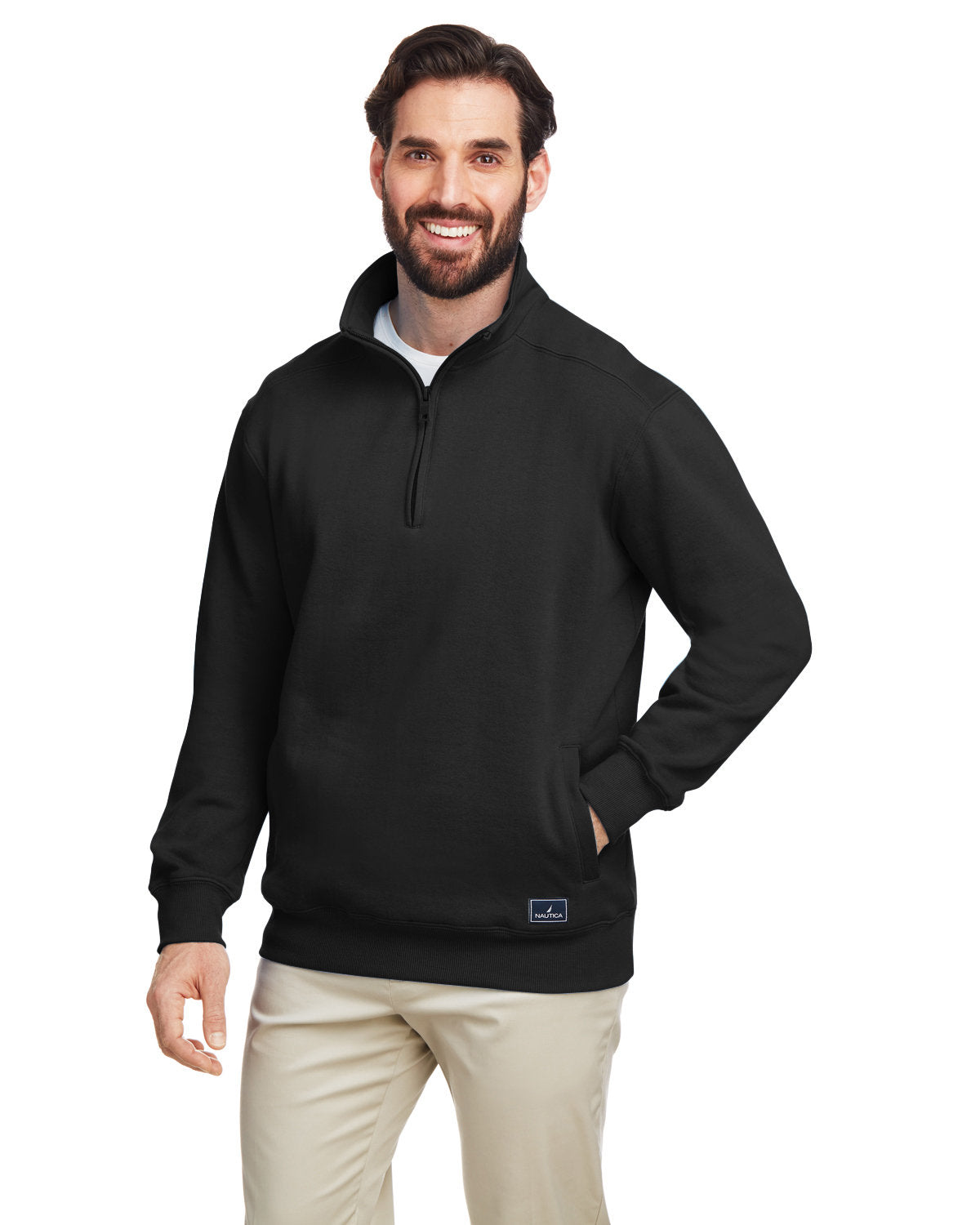Nautica Men's Anchor Quarter-Zip Pullover Mens Apparel Sweatshirts & Fleece