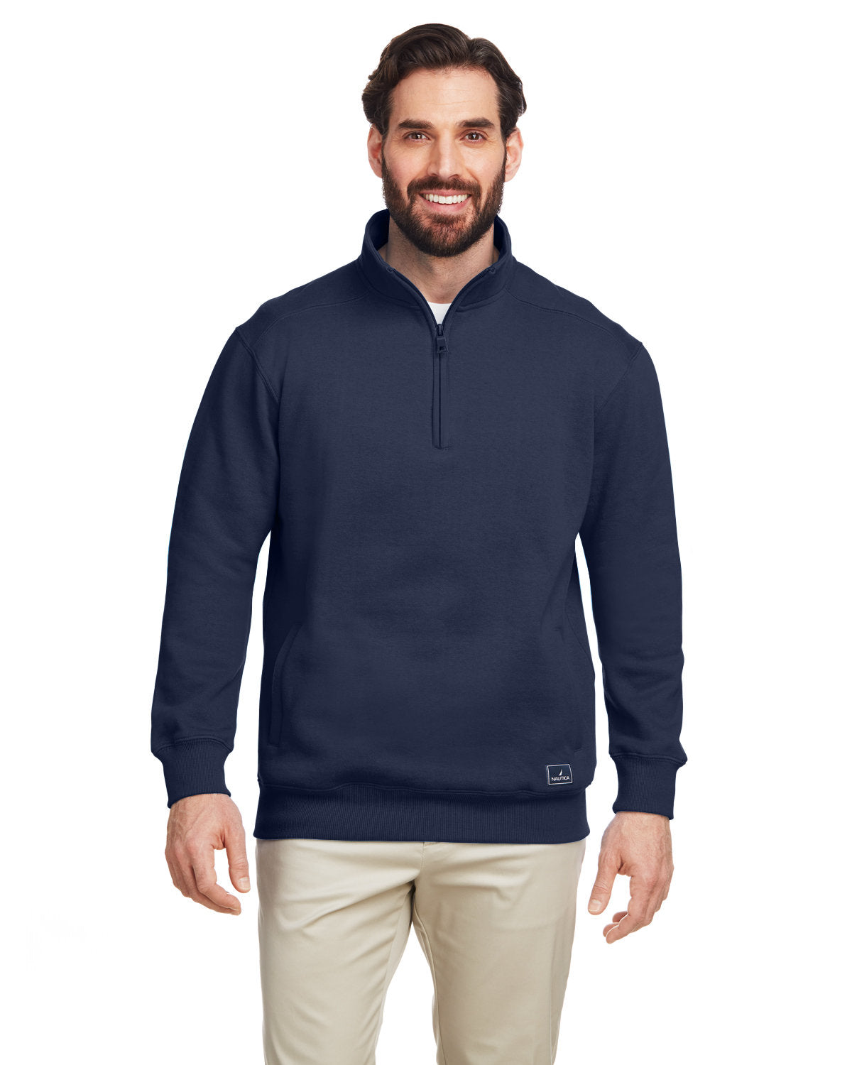 Nautica Men's Anchor Quarter-Zip Pullover Mens Apparel Sweatshirts & Fleece