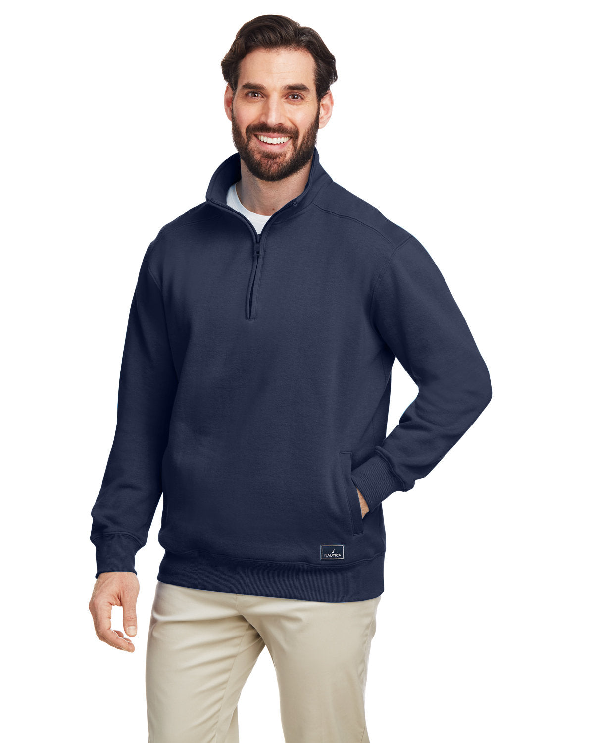 Nautica Men's Anchor Quarter-Zip Pullover Mens Apparel Sweatshirts & Fleece