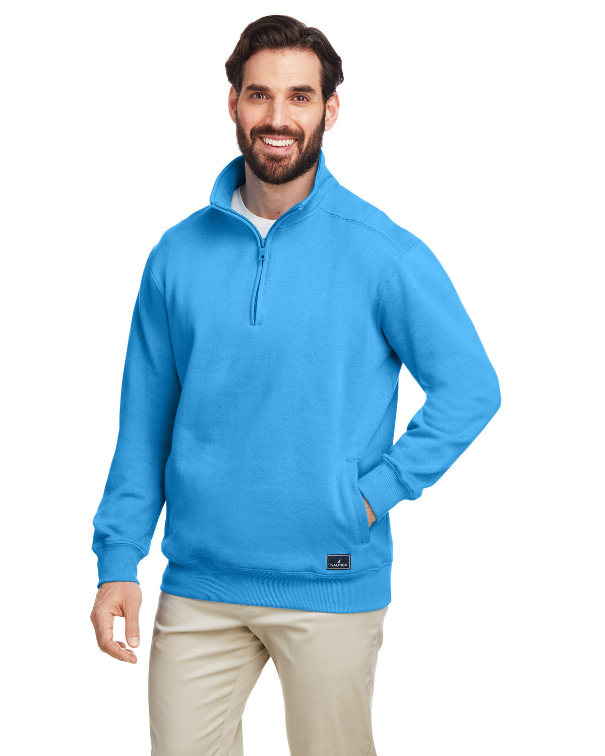 Nautica Men's Anchor Quarter-Zip Pullover Mens Apparel Sweatshirts & Fleece