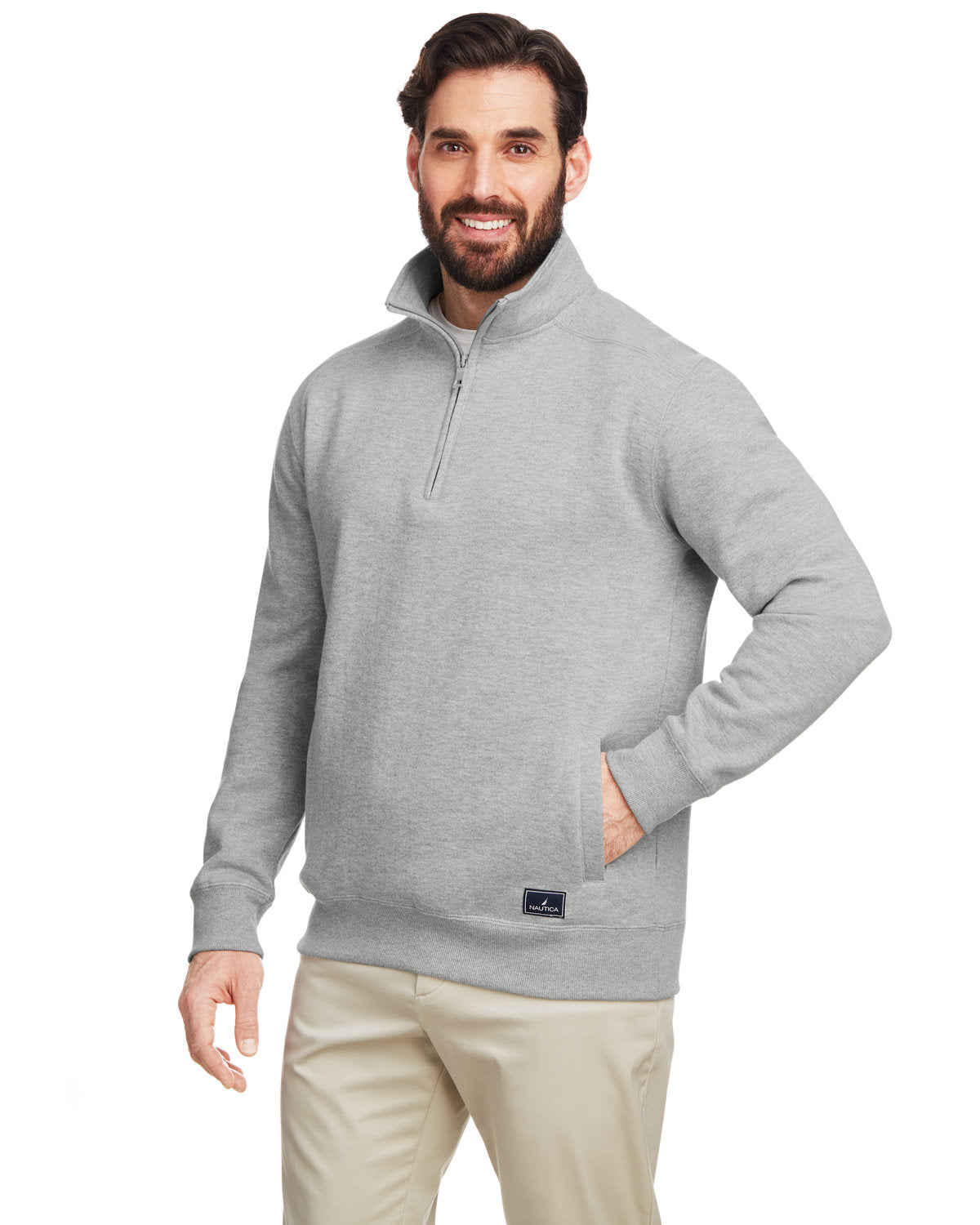 Nautica Men's Anchor Quarter-Zip Pullover Mens Apparel Sweatshirts & Fleece