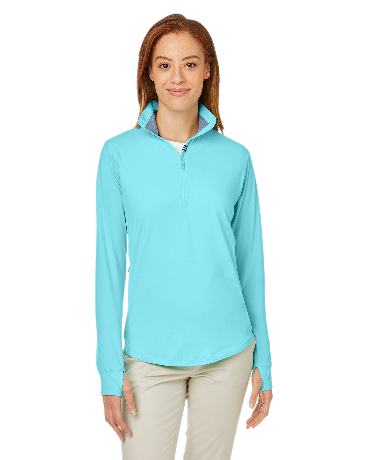 Nautica Ladies' Saltwater Quarter-Zip Pullover Womens Apparel Sweatshirts & Fleece