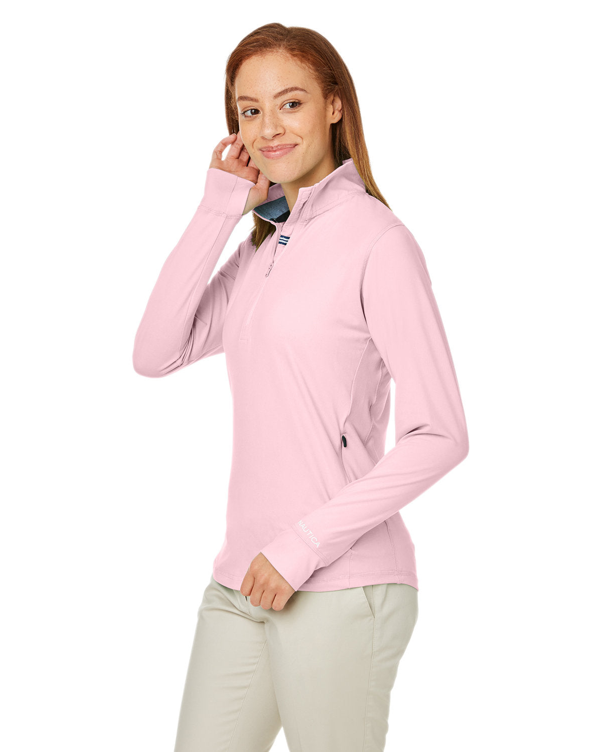 Nautica Ladies' Saltwater Quarter-Zip Pullover Womens Apparel Sweatshirts & Fleece