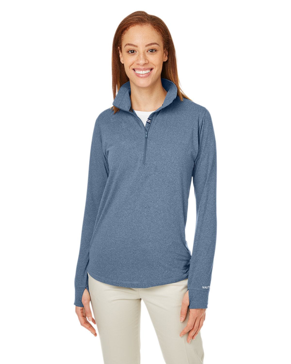Nautica Ladies' Saltwater Quarter-Zip Pullover Womens Apparel Sweatshirts & Fleece