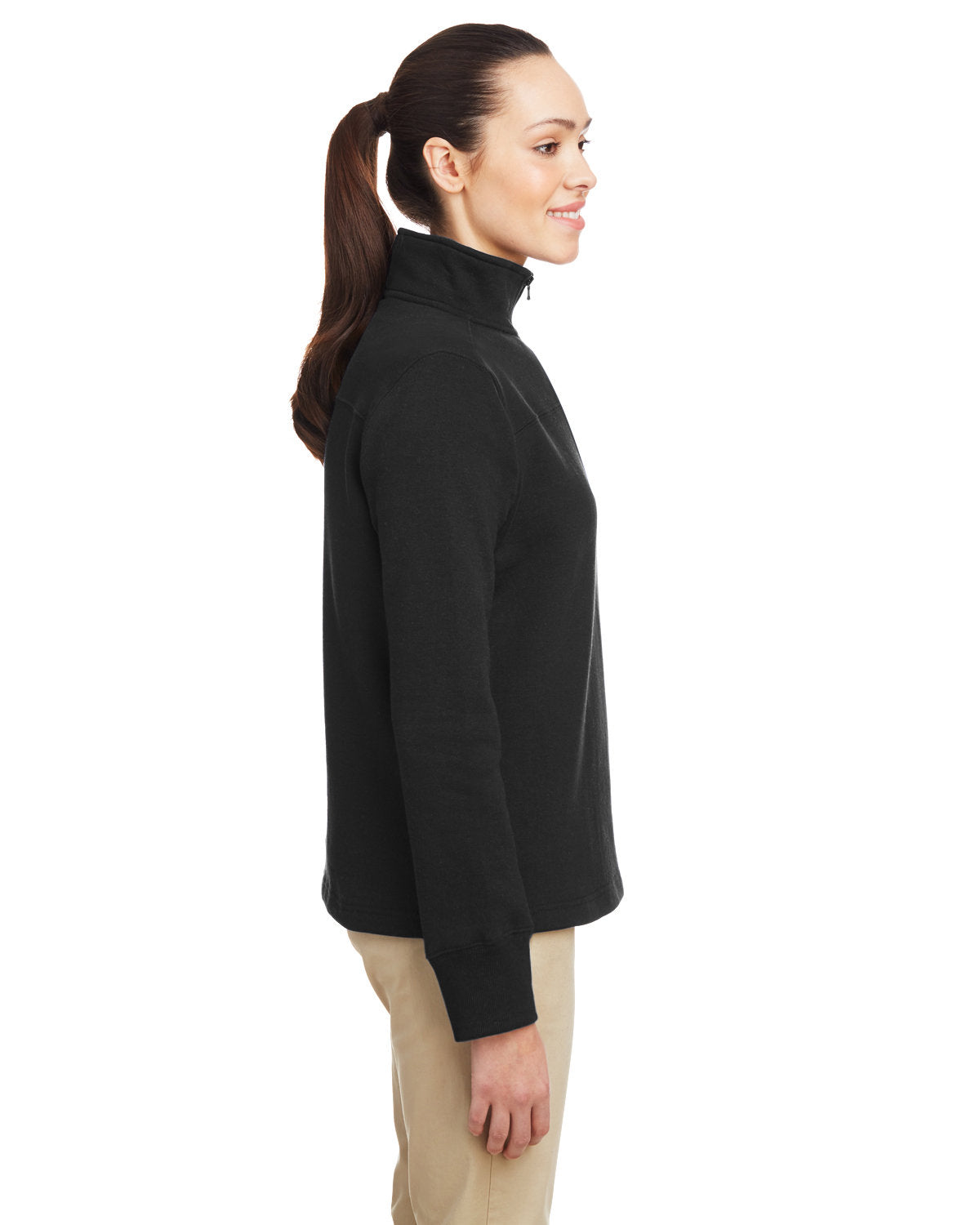 Nautica Ladies' Anchor Quarter-Zip Pullover Womens Apparel Sweatshirts & Fleece