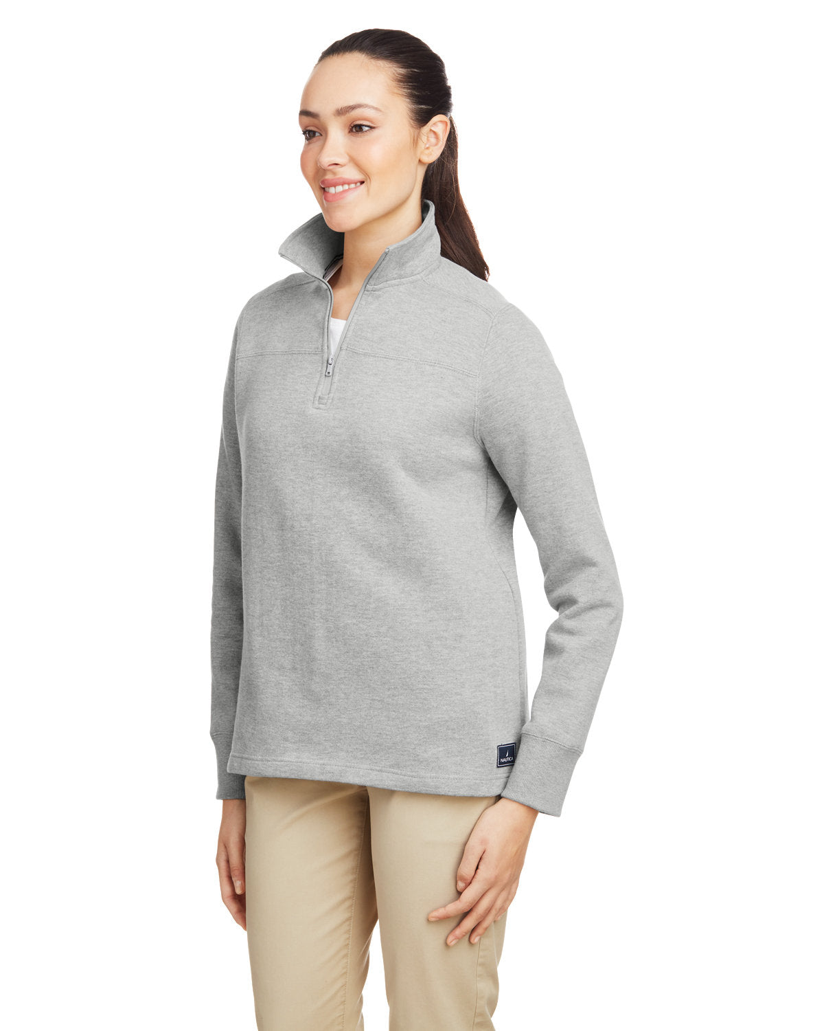 Nautica Ladies' Anchor Quarter-Zip Pullover Womens Apparel Sweatshirts & Fleece
