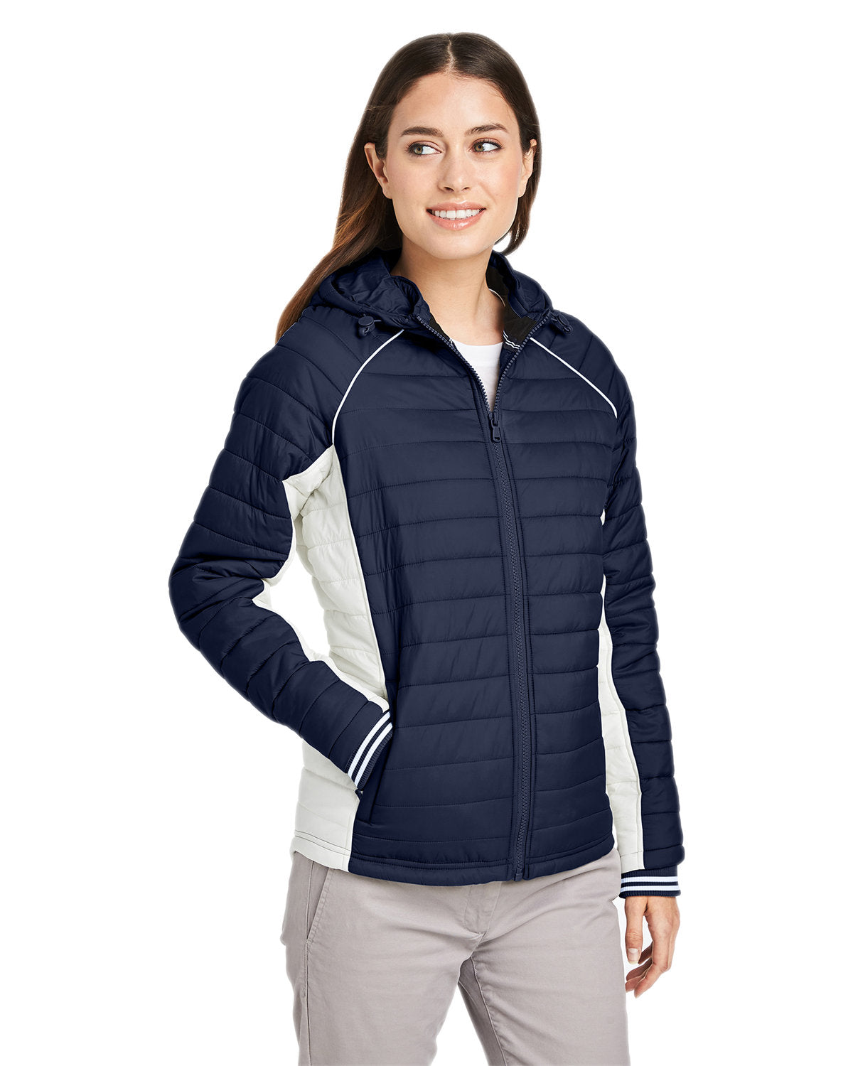 Nautica Ladies' Nautical Mile Puffer Packable Jacket Womens Apparel Jackets & Vests