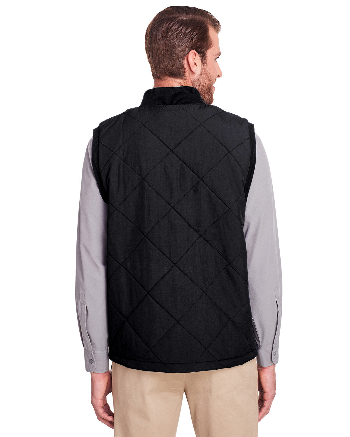 UltraClub Men's Dawson Quilted Hiking Vest-3