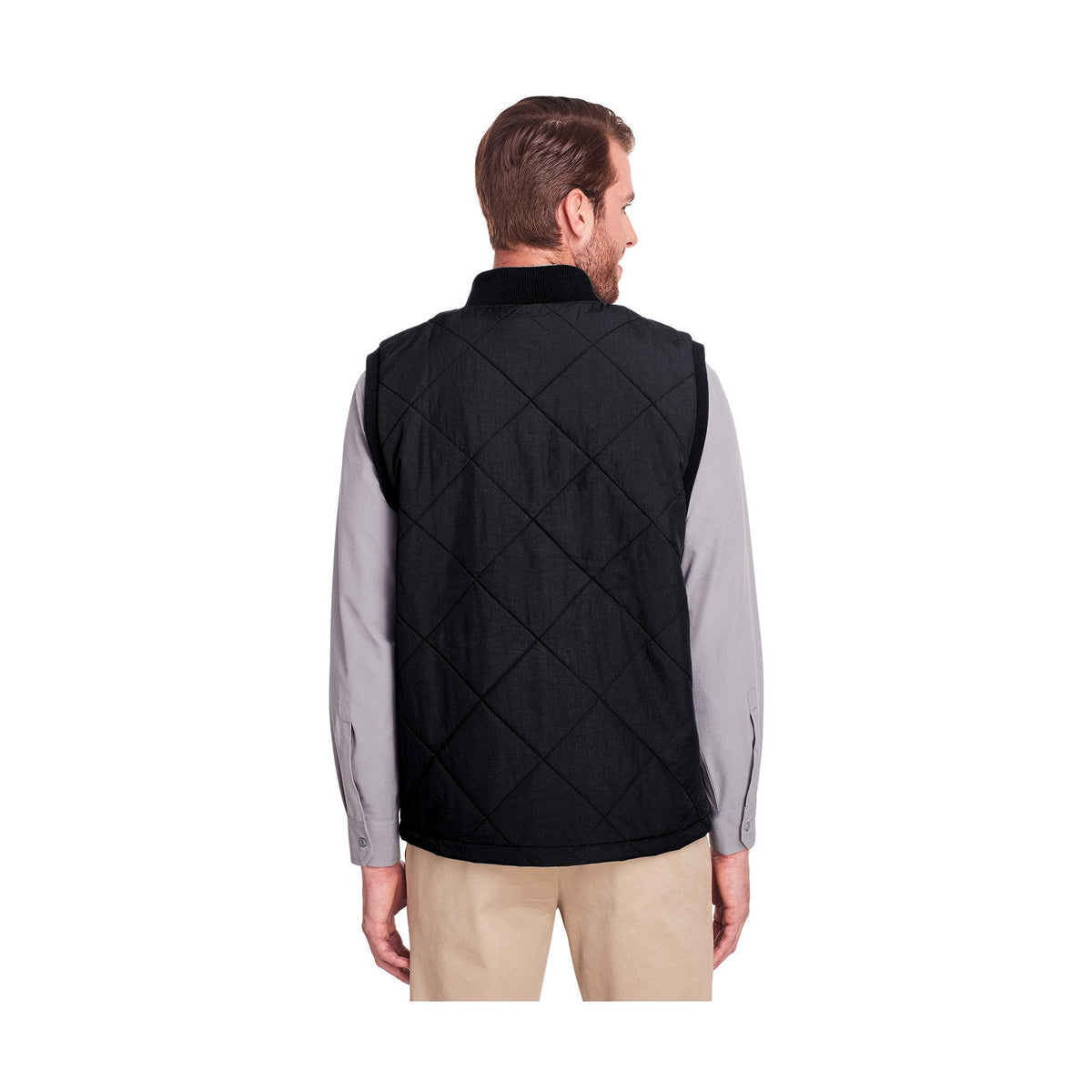 UltraClub Men's Dawson Quilted Hiking Vest-3