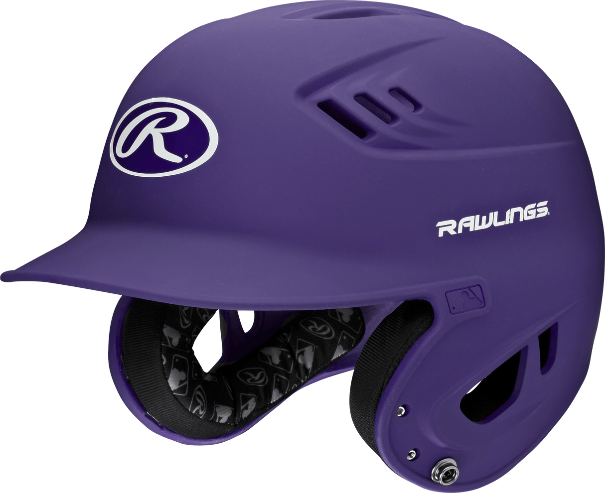 Rawlings Junior R16 1-Tone Baseball Helmet - Matte Baseball Batting Helmets All