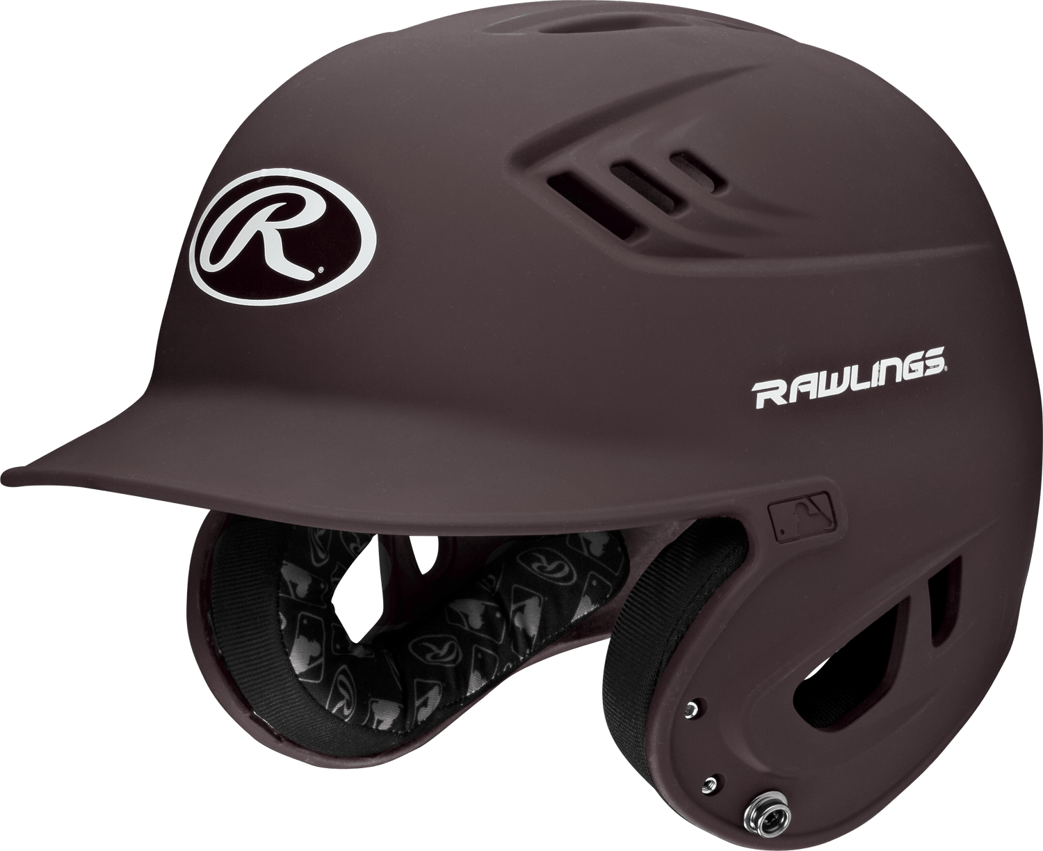 Rawlings Junior R16 1-Tone Baseball Helmet - Matte Baseball Batting Helmets All