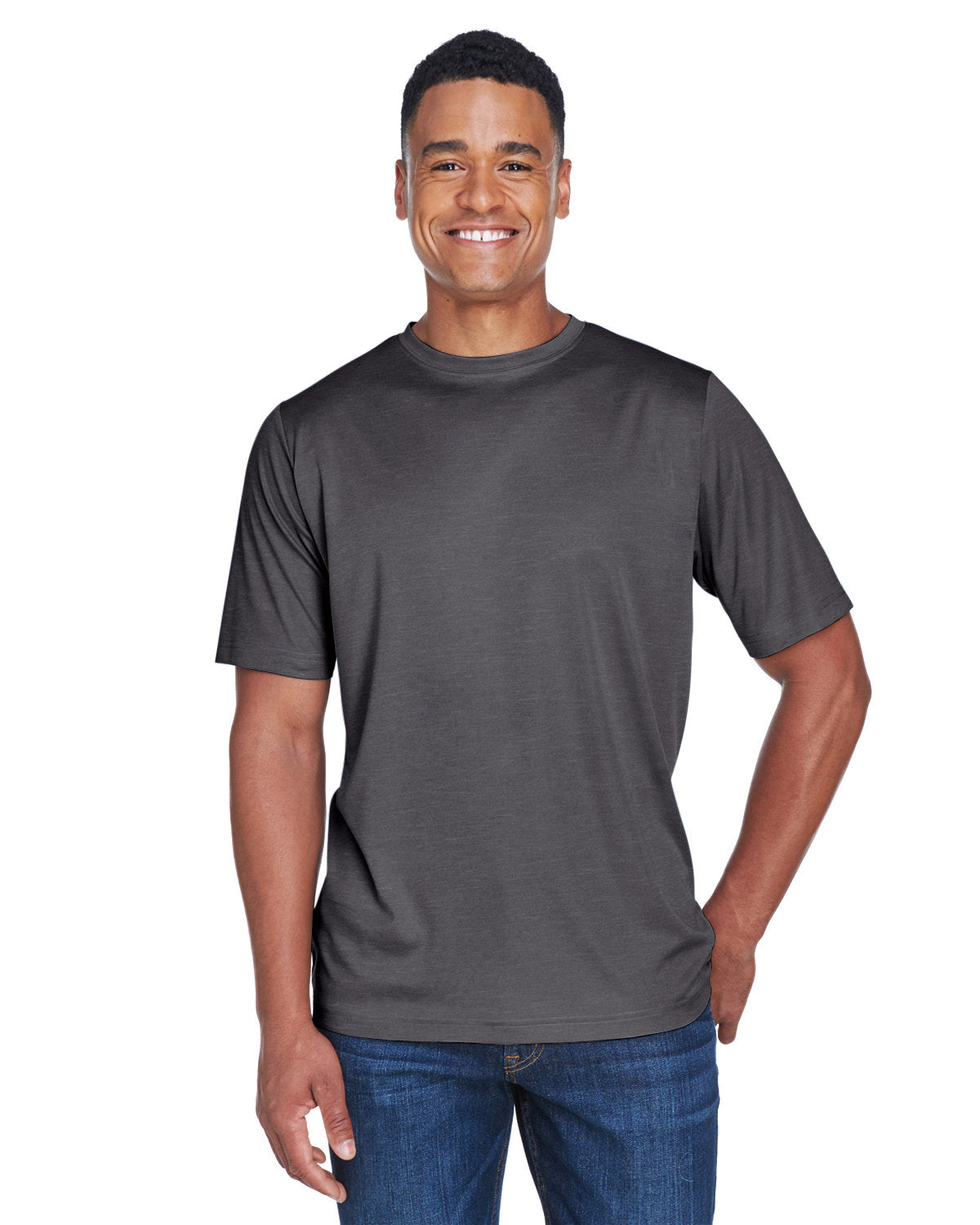 Team 365 Men's Sonic Heather Performance T-Shirt Mens Apparel Shirts & Tops