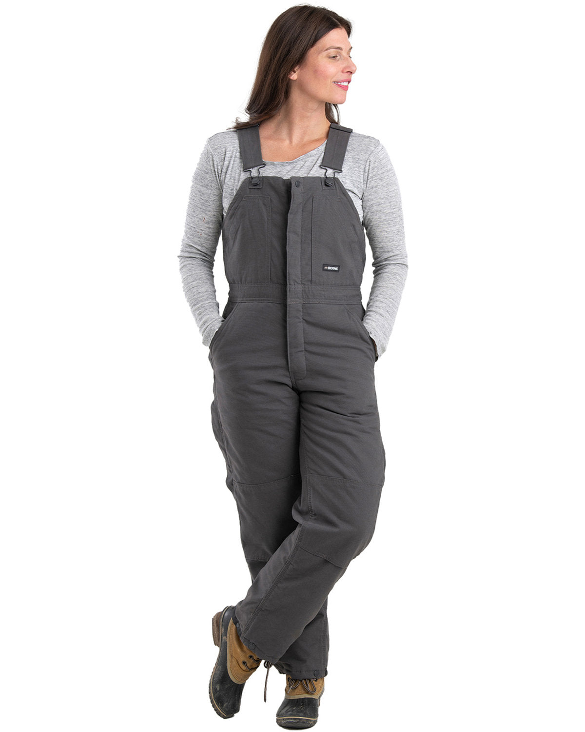 Berne Ladies' Softstone Duck Insulated Bib Overall Womens Apparel Pants & Sweatpants