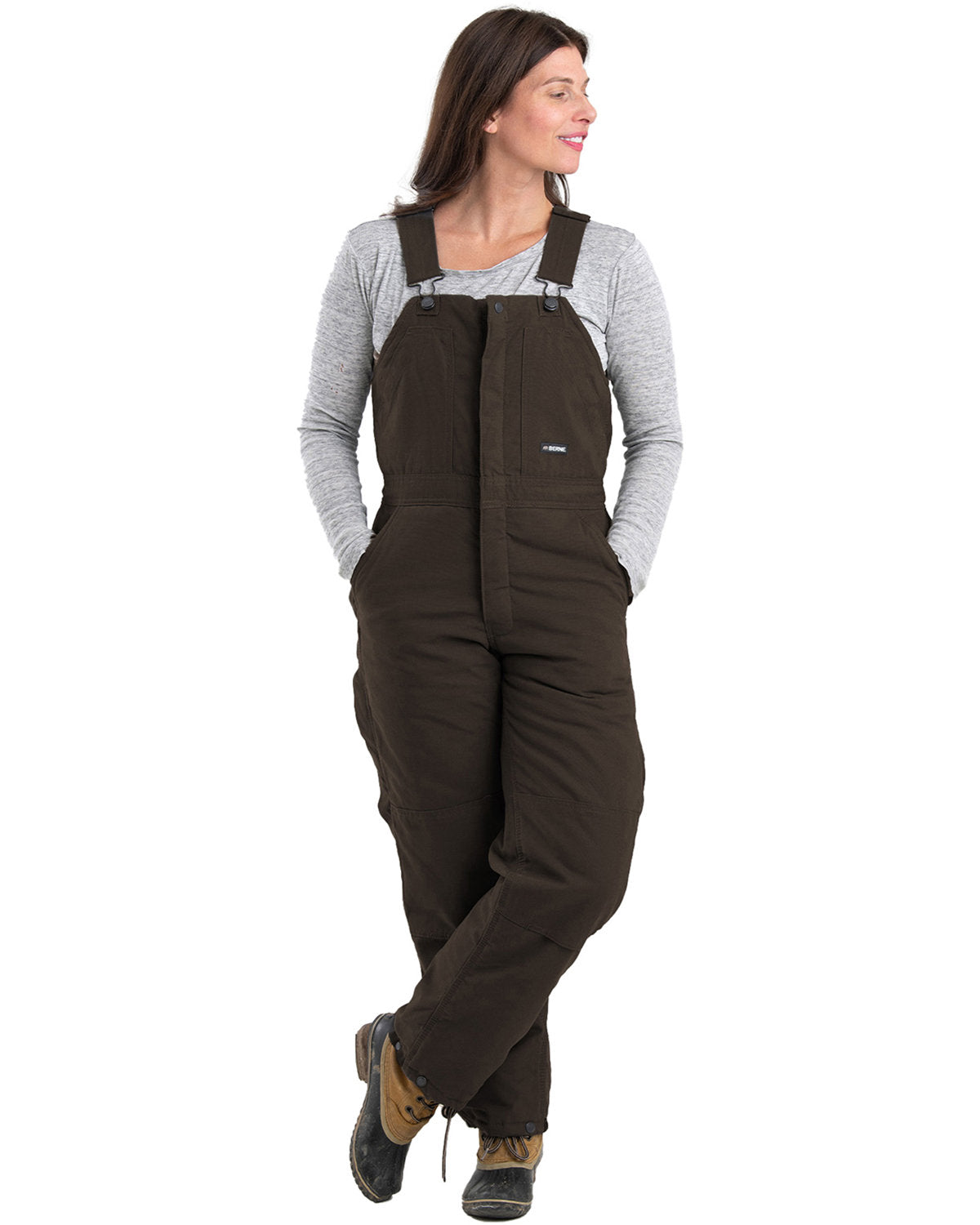 Berne Ladies' Softstone Duck Insulated Bib Overall Womens Apparel Pants & Sweatpants
