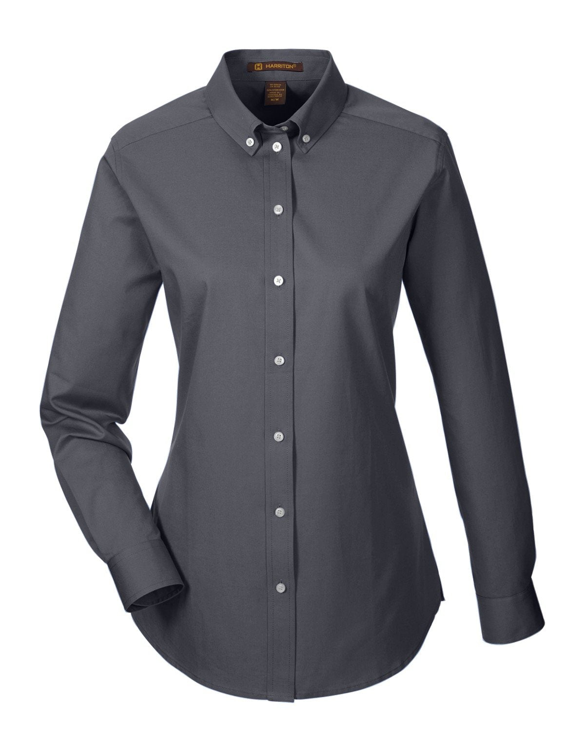 Harriton Ladies' Foundation 100% Cotton Long-Sleeve Twill Shirt with Teflon™ Womens Apparel Shirts & Tops