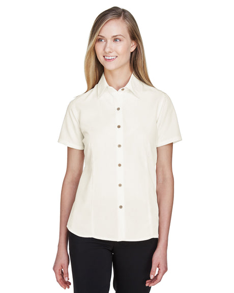 Harriton Ladies' Barbados Textured Camp Shirt Womens Apparel Shirts & Tops