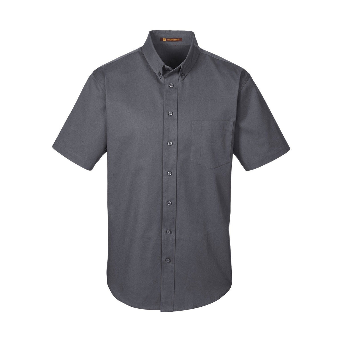 Harriton Men's Foundation Cotton Short-Sleeve Twill Shirt with Teflon™-4
