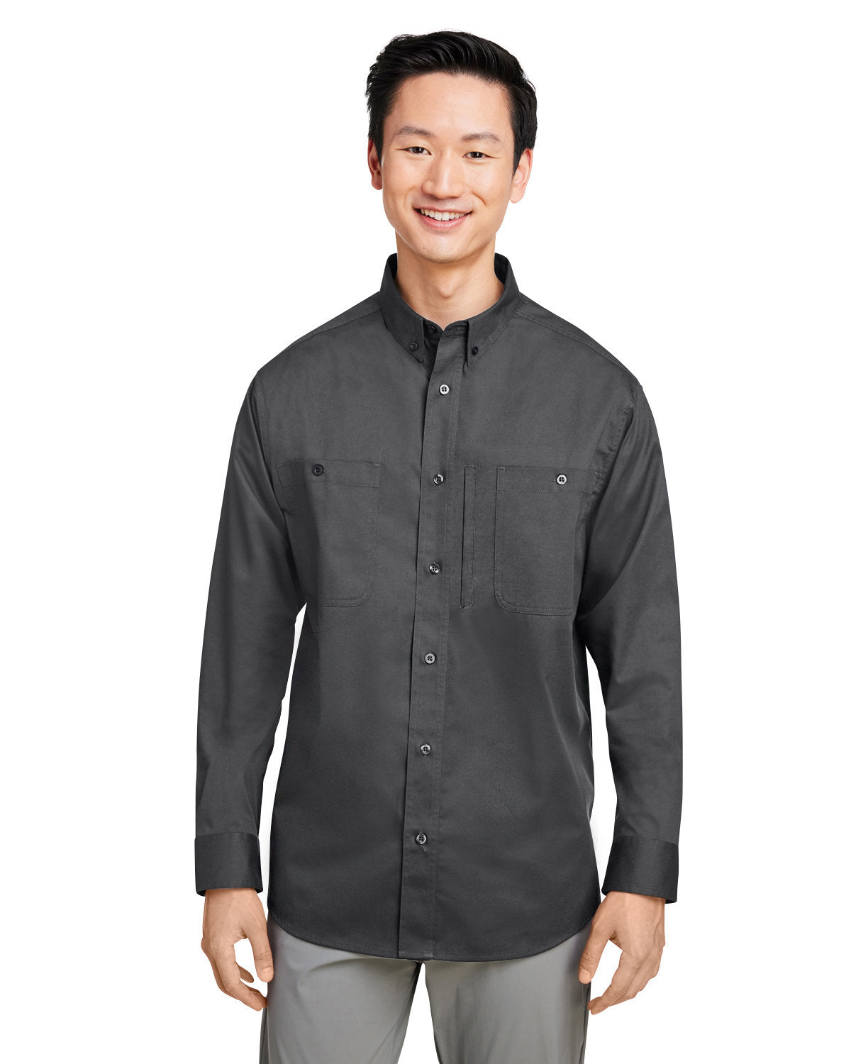 Harriton Men's Advantage IL Long-Sleeve Workshirt Mens Apparel Shirts & Tops
