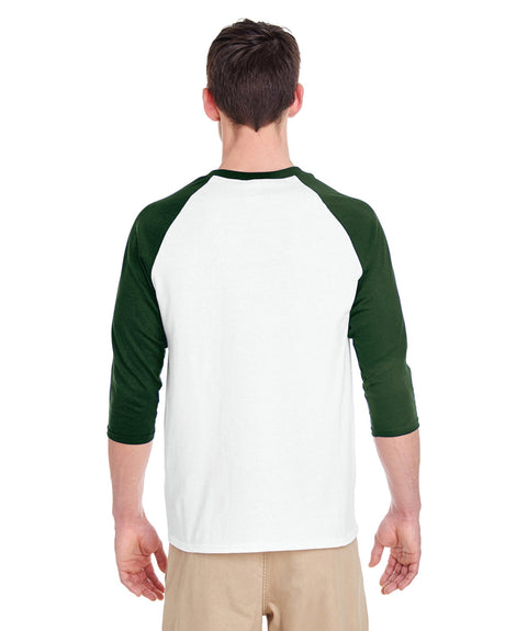Gildan Men's Heavy Cotton 3/4-Sleeve Raglan T-Shirt 5700 Mens Apparel Shirts & Tops