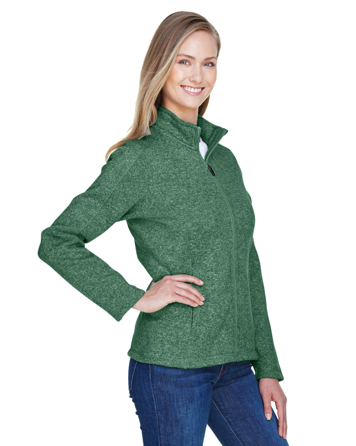 Devon & Jones Ladies' Bristol Full-Zip Sweater Fleece Jacket Womens Apparel Sweatshirts & Fleece