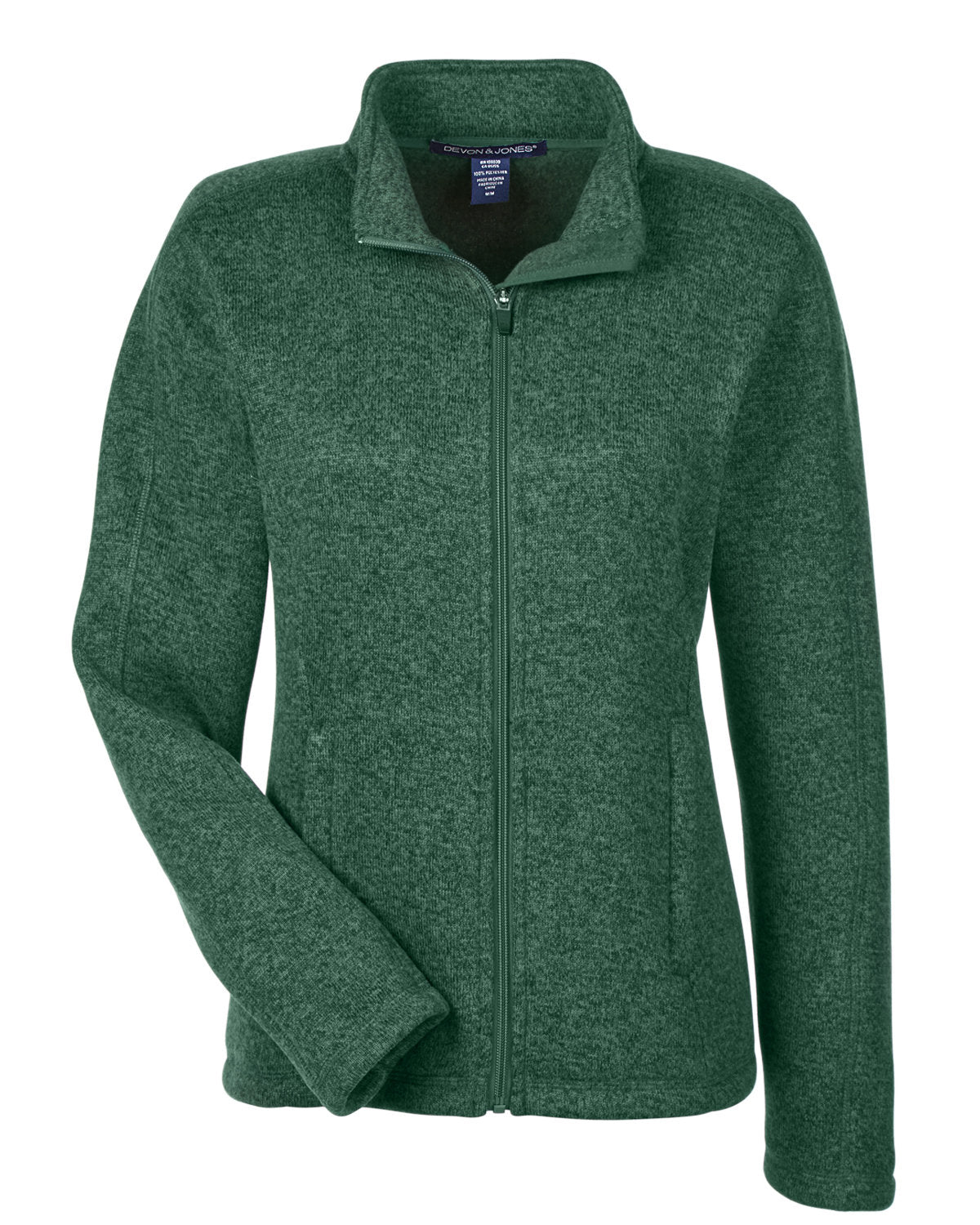 Devon & Jones Ladies' Bristol Full-Zip Sweater Fleece Jacket Womens Apparel Sweatshirts & Fleece