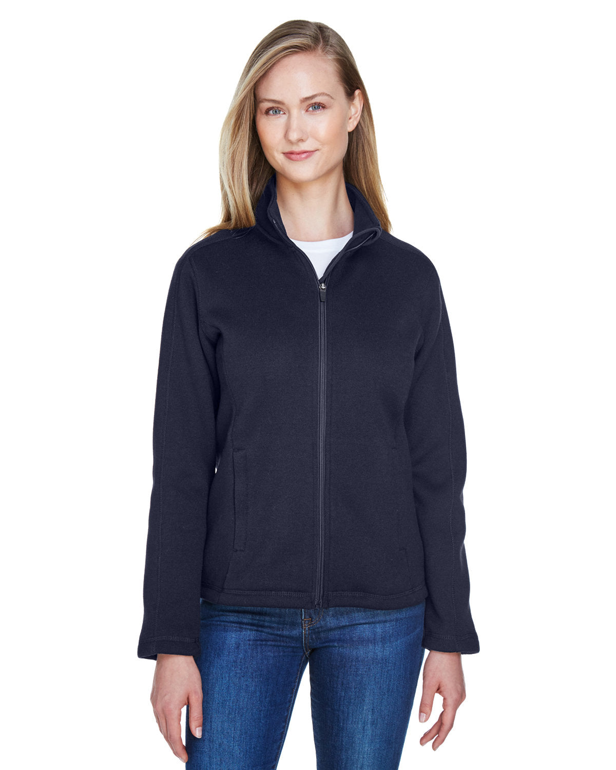 Devon & Jones Ladies' Bristol Full-Zip Sweater Fleece Jacket Womens Apparel Sweatshirts & Fleece