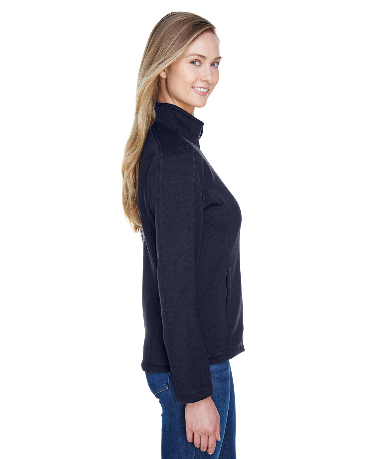 Devon & Jones Ladies' Bristol Full-Zip Sweater Fleece Jacket Womens Apparel Sweatshirts & Fleece