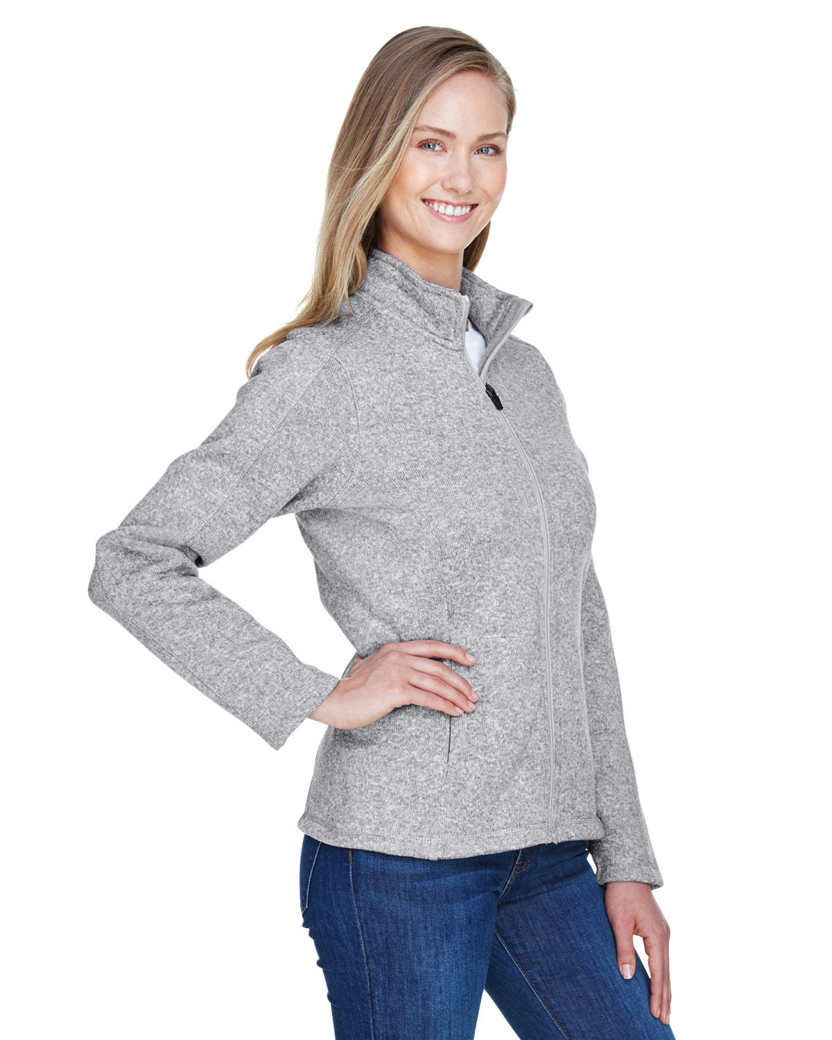 Devon & Jones Ladies' Bristol Full-Zip Sweater Fleece Jacket Womens Apparel Sweatshirts & Fleece