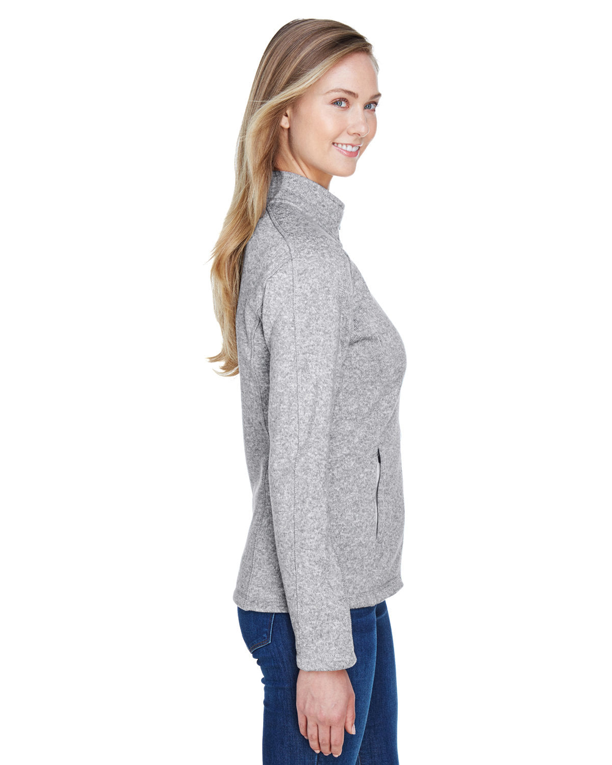 Devon & Jones Ladies' Bristol Full-Zip Sweater Fleece Jacket Womens Apparel Sweatshirts & Fleece