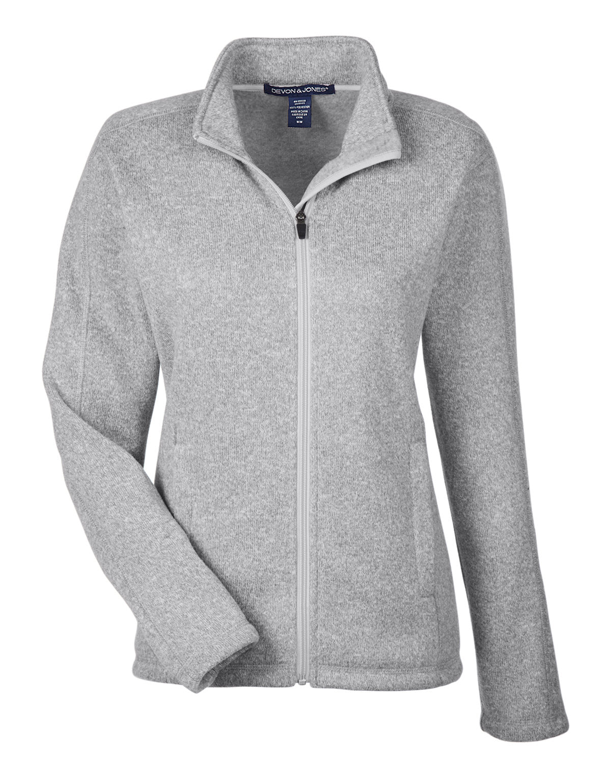 Devon & Jones Ladies' Bristol Full-Zip Sweater Fleece Jacket Womens Apparel Sweatshirts & Fleece