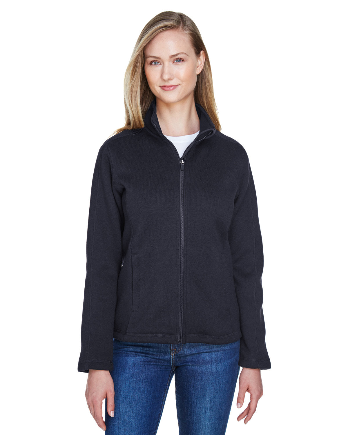 Devon & Jones Ladies' Bristol Full-Zip Sweater Fleece Jacket Womens Apparel Sweatshirts & Fleece