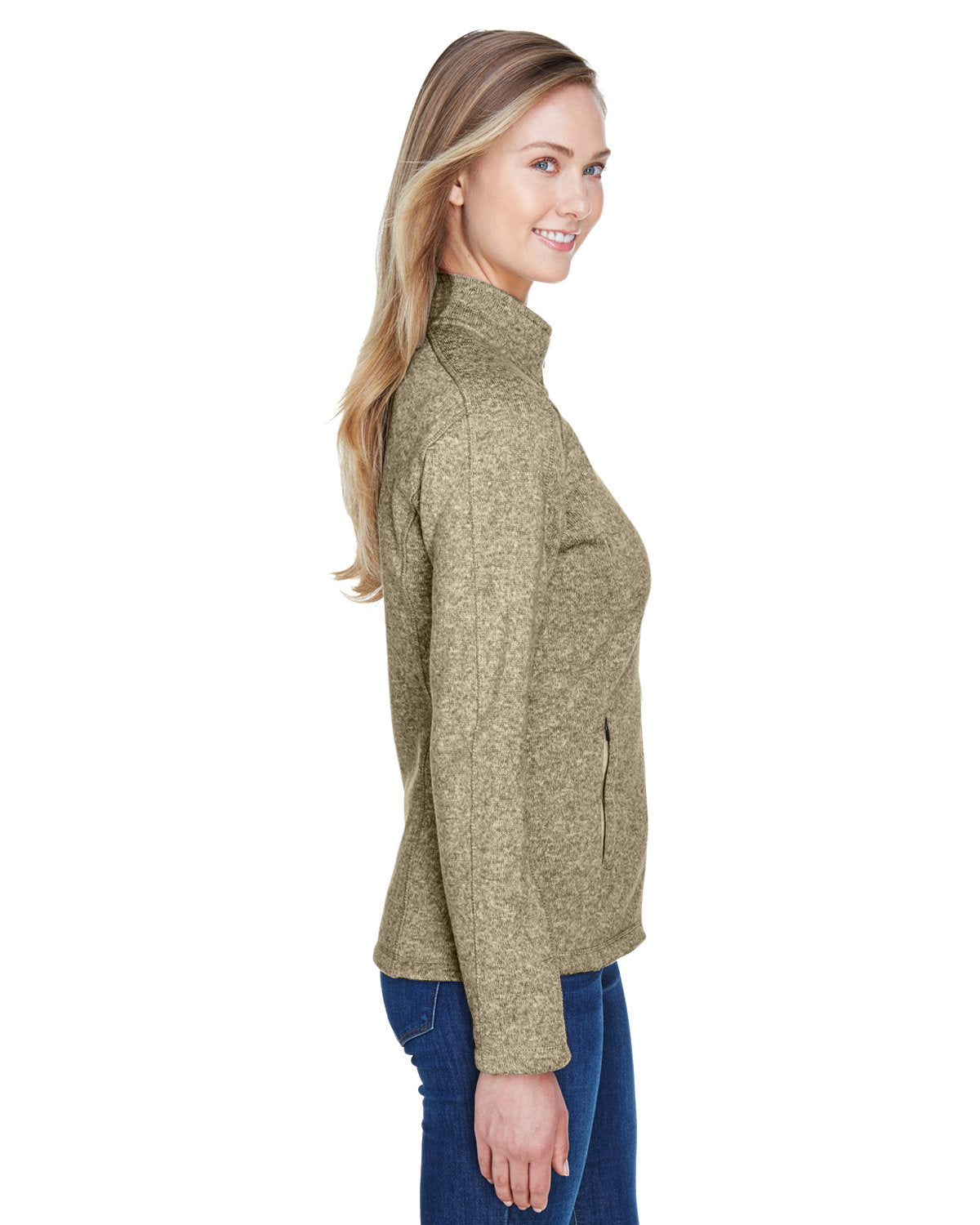 Devon & Jones Ladies' Bristol Full-Zip Sweater Fleece Jacket Womens Apparel Sweatshirts & Fleece