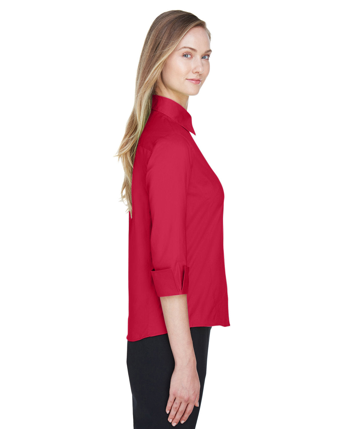 Devon & Jones Ladies' Perfect Fit™ 3/4-Sleeve Stretch Poplin Blouse Womens Apparel Shirts & Tops