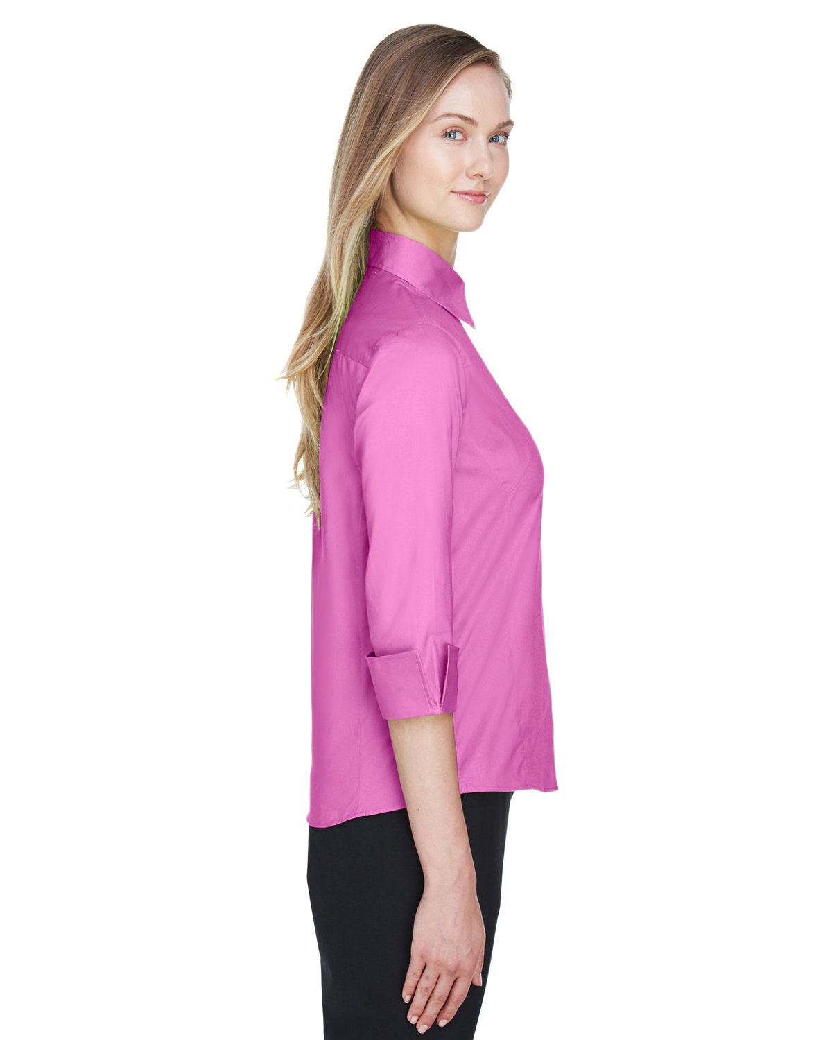 Devon & Jones Ladies' Perfect Fit™ 3/4-Sleeve Stretch Poplin Blouse Womens Apparel Shirts & Tops