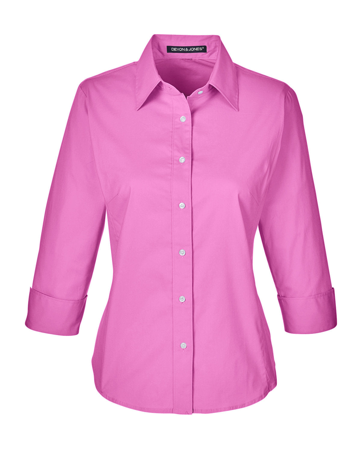 Devon & Jones Ladies' Perfect Fit™ 3/4-Sleeve Stretch Poplin Blouse Womens Apparel Shirts & Tops