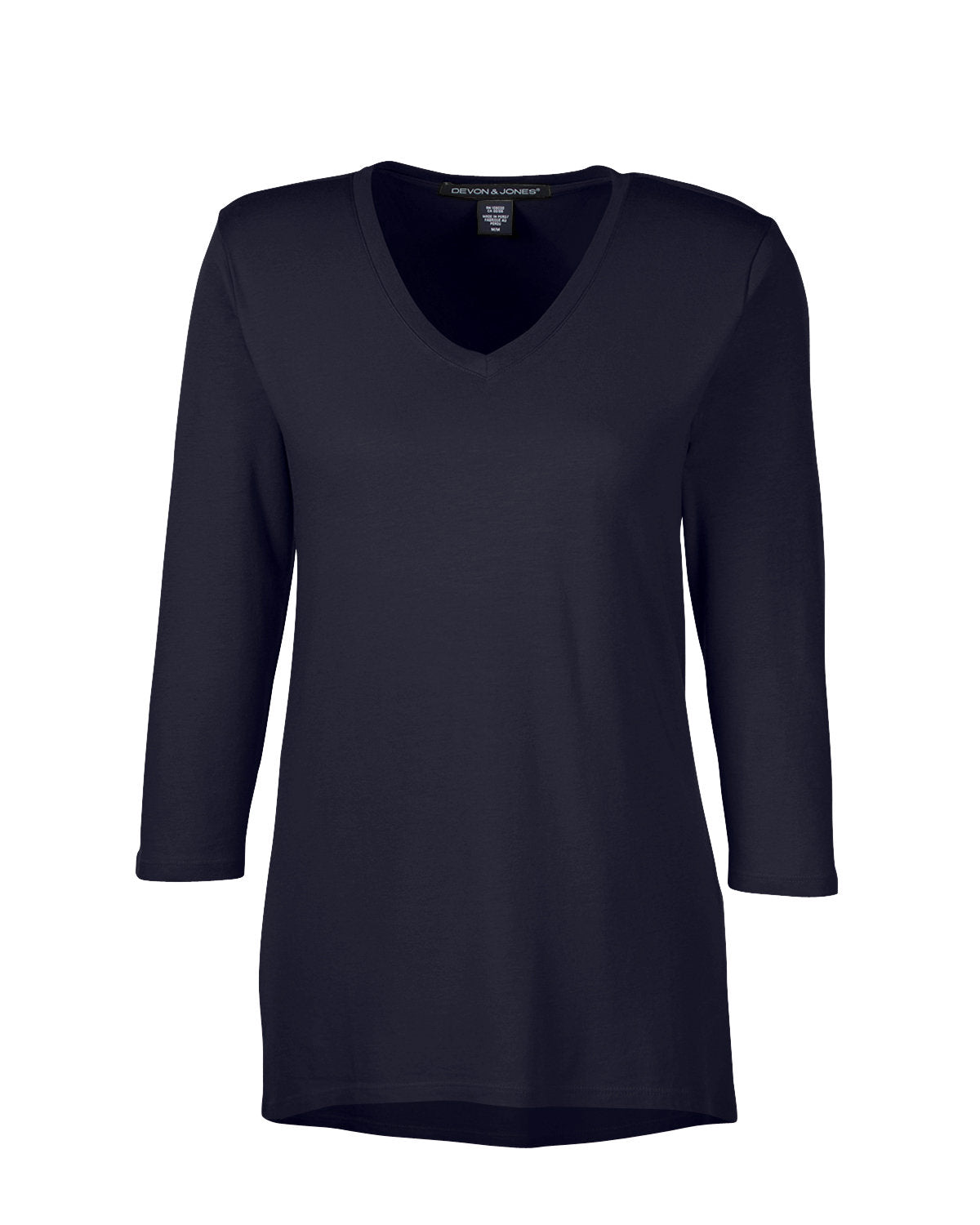 Devon & Jones Ladies' Perfect Fit™ Bracelet-Length V-Neck Top Womens Apparel Shirts & Tops