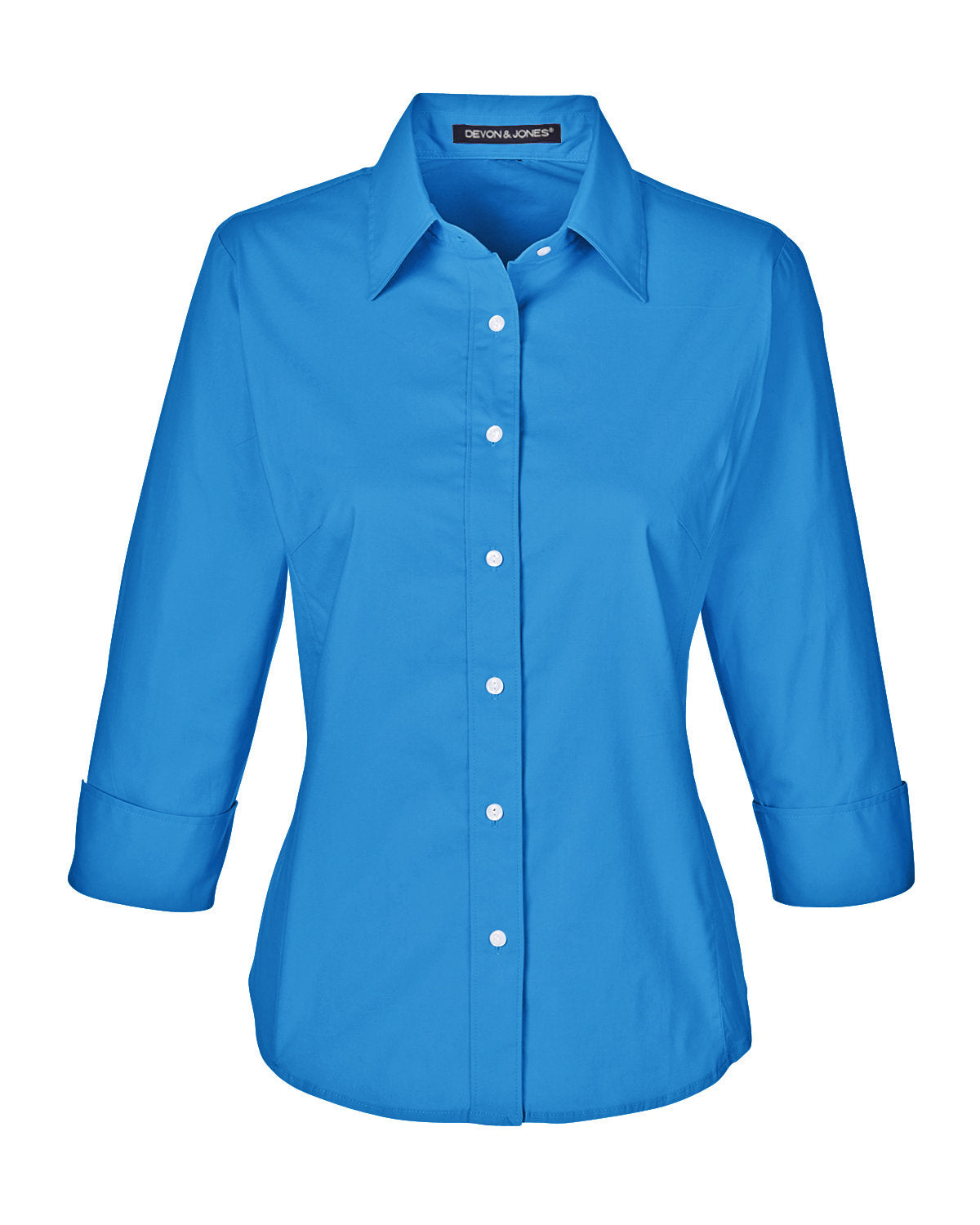 Devon & Jones Ladies' Perfect Fit™ 3/4-Sleeve Stretch Poplin Blouse Womens Apparel Shirts & Tops