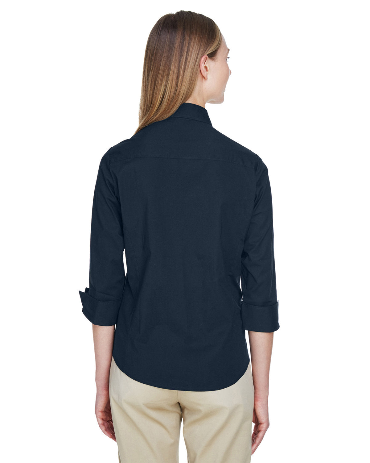 Devon & Jones Ladies' Perfect Fit™ 3/4-Sleeve Stretch Poplin Blouse Womens Apparel Shirts & Tops