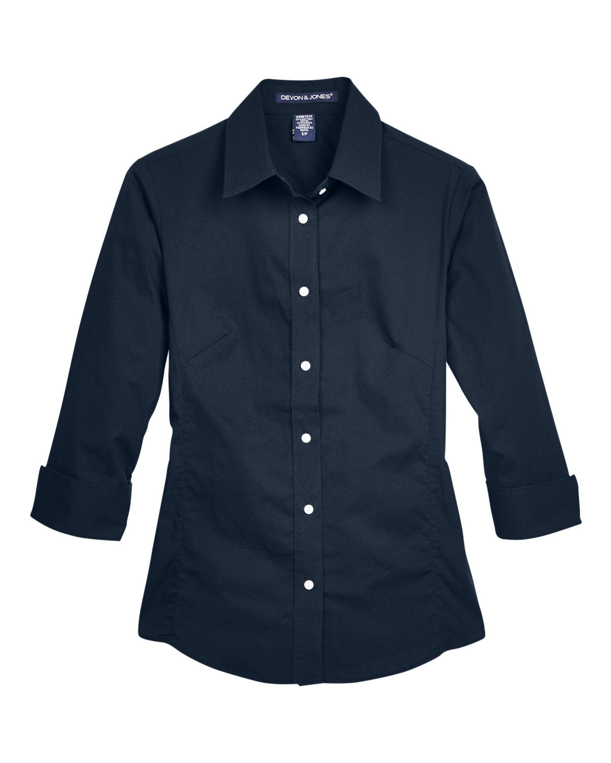 Devon & Jones Ladies' Perfect Fit™ 3/4-Sleeve Stretch Poplin Blouse Womens Apparel Shirts & Tops